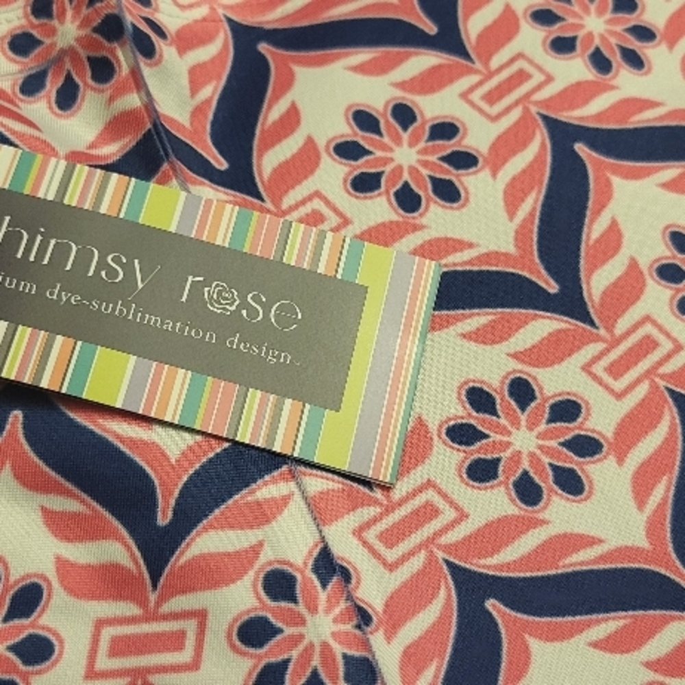 Whimsy Rose Floral Pattern Fabric Skirt
